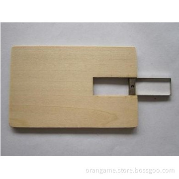 Wooden Card USB Flash Drive Full Capacity Card USB Flash Drive
